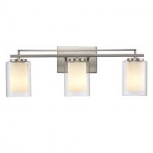 Trans Globe 22483 BN - 3LT VANITY-GLASS SHADE X2-BN